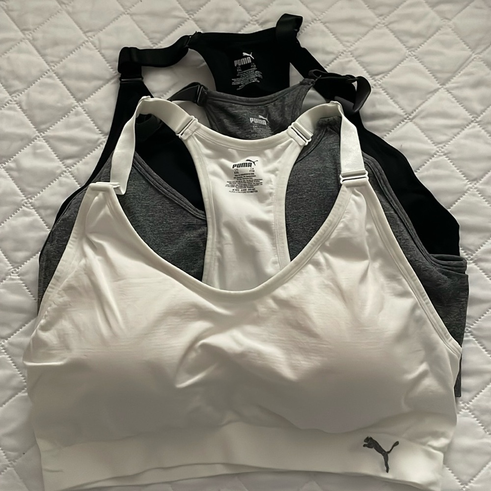 Puma set of 3 XXL racer back sports bras